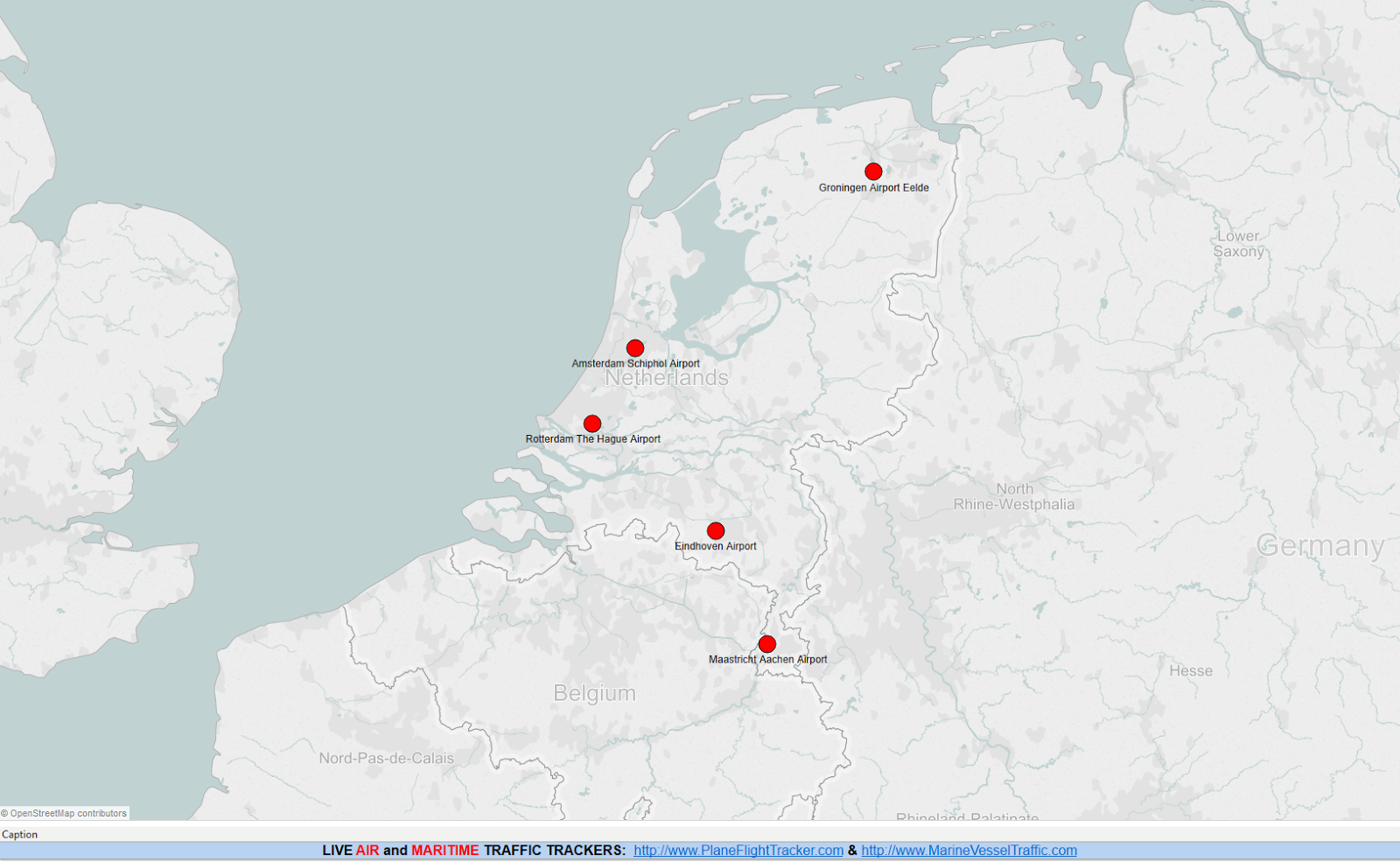 NETHERLANDS AIRPORTS MAP